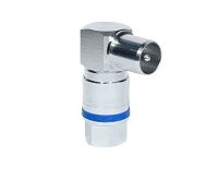 KOSWI /V5 Coax push-on connector IEC male, haaks - 5 stuks
